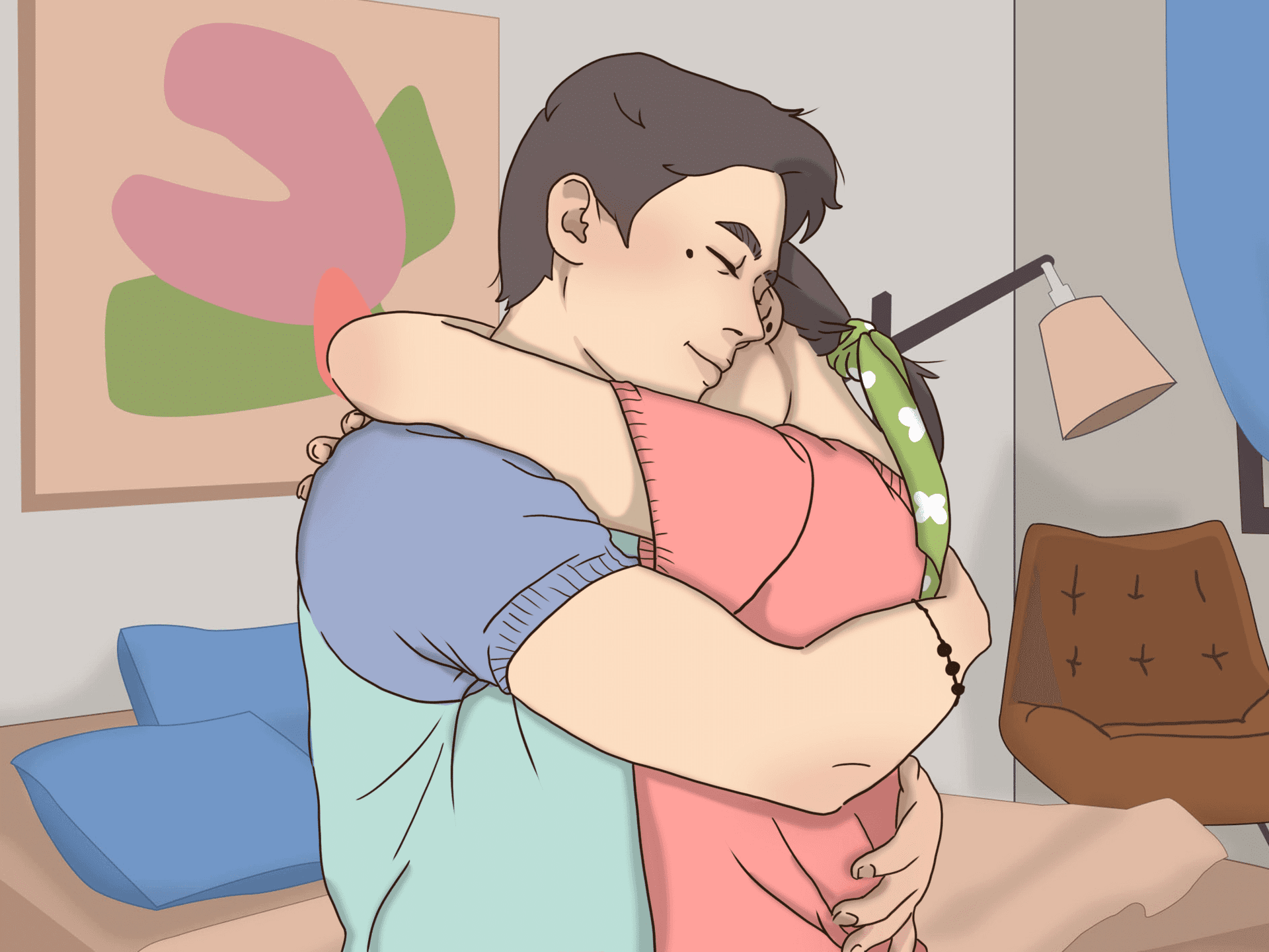 Picture of the Hold the breath briefly. step